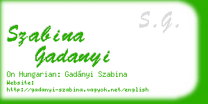 szabina gadanyi business card