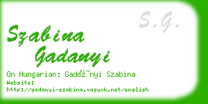 szabina gadanyi business card